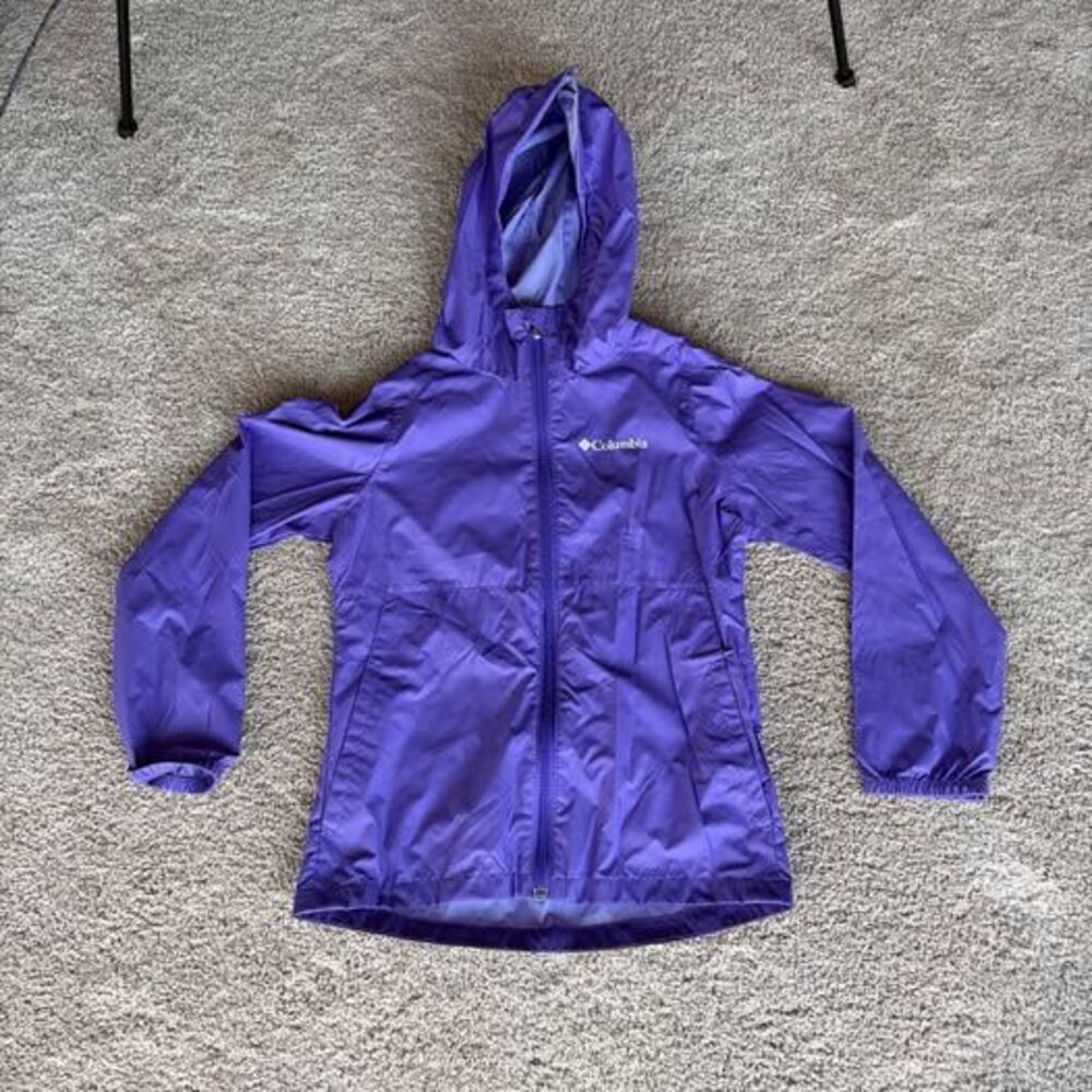 Kids Columbia Rain Jacket Size Small (7/8) PURPLE